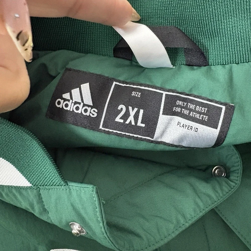 Adidas Miami Hurricanes Puffer‎ Jacket Mens Size 2XL Green Team Issued Varsity - Picture 7 of 11